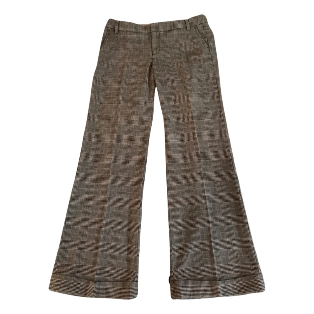 Gap Plaid Dress Pants Light Brown, Orange & Navy Pattern (6 Regular Stretch) - Picture 2 of 5